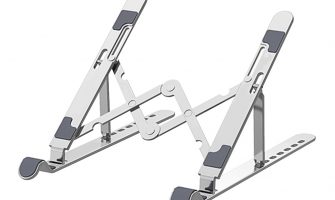 Suport portabil pentru laptop, Reglabil pe inaltime, Pliabil, Aluminiu, 10-15,6 ”, Argintiu