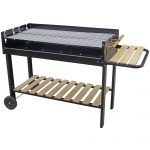 Gratar carbune wagon GrillChef, suprafata de gatit 98x45 cm, negru