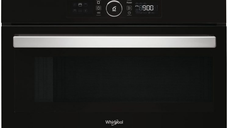 Cuptor cu microunde incorporabil Whirlpool AMW 730/NB, 6th Sense, design Absolute, 31 l, 1000 W, 8 nivele putere, Grill, Timer, Touch control, Negru