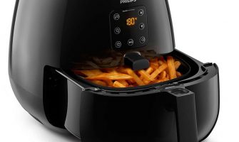 Friteuza fara ulei Philips Airfryer XL HD9260/90 Viva Collection, capacitate 1.2kg, Rapid Air, afisaj digital, Negru