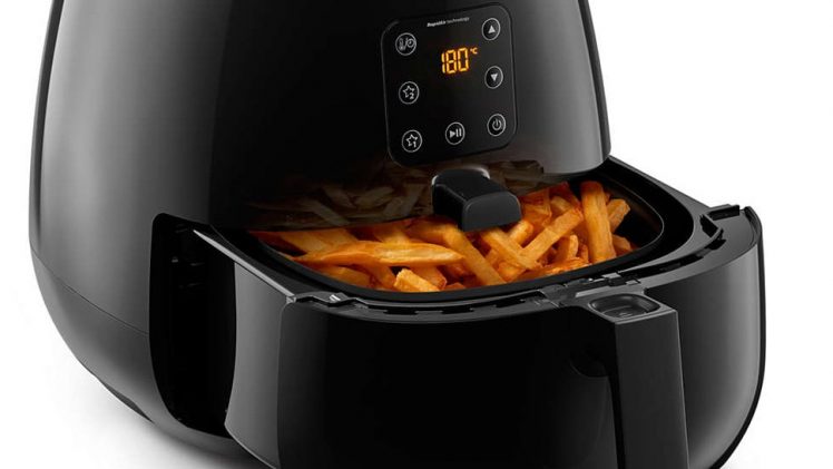 Friteuza fara ulei Philips Airfryer XL HD9260/90 Viva Collection, capacitate 1.2kg, Rapid Air, afisaj digital, Negru